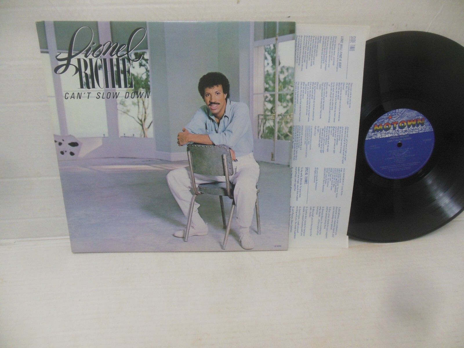 LIONEL RICHIE mint vinyl lp CAN'T SLOW DOWN