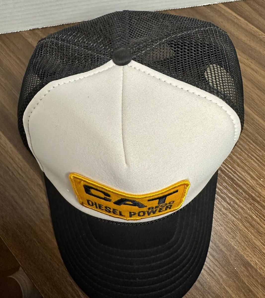 Vintage Nissun CAT Diesel Power Black Snapback Mesh Trucker Hat
