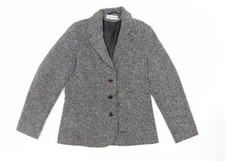 Slimma Womens Grey Jacket Blazer Size 10 Button