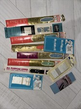 Vintage Lot Sewing Supplies Assorted Zippers, Hem Tape, Straps, Bra Closures NOS