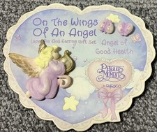 Precious Moments Enesco Angel Pin With Butterfly Earrings, 1996. Vintage