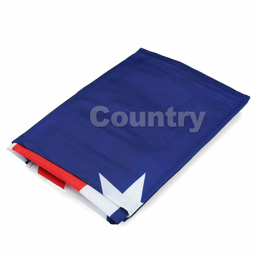 1800x900 HEAVY DUTY Australian Flag Polyester Metal Woven Brass Sister