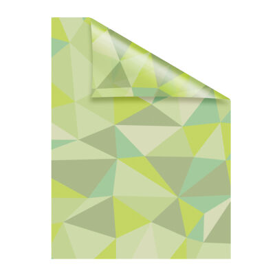 Fensterfolie selbstklebend, Sichtschutz, Pattern Dreiecke - Grün