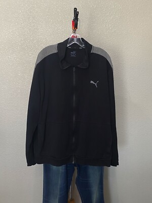 Puma Gray On Gray Zippered Track SWEATER 2XL XXL 