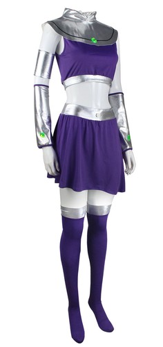 Teen Titans Starfire Cosplay Kostüm Kleid Outfits Halloween Karneval Anzüge Teenager - Bild 2 von 12