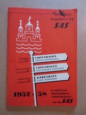 1957 1958 COPENHAGEN DENMARK TRAVEL GUIDE SAS AIRLINE