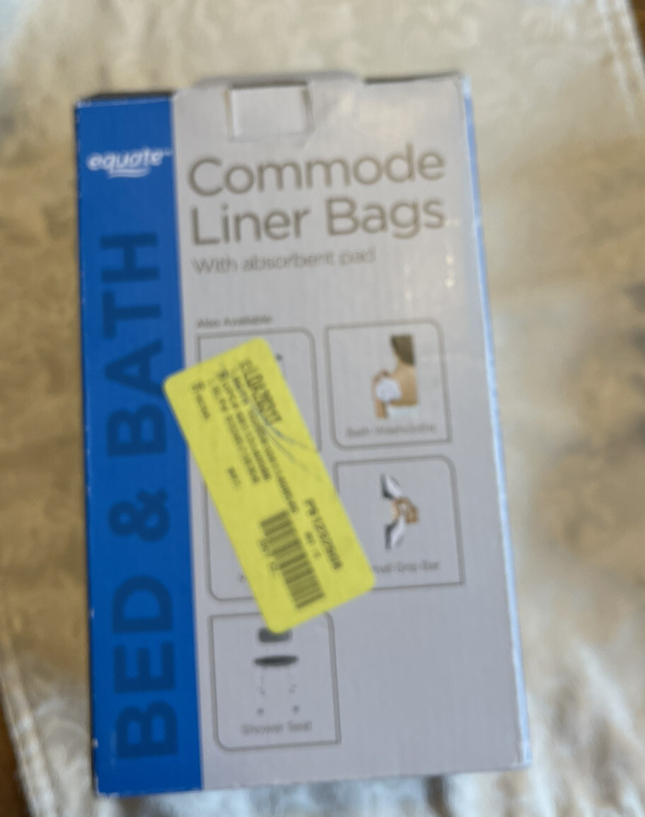 EQUATE COMMODE LINER BAGS W/ ABSORBENT PAD Open Box 681131405881 eBay