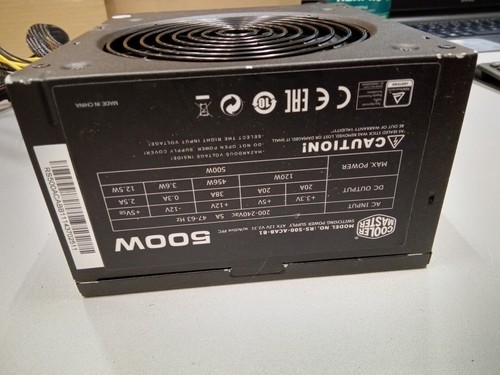 Cooler Master RS-500-ACAB-B1 Switching Power Supply Without Power Cord Used Wor - Afbeelding 4 van 15