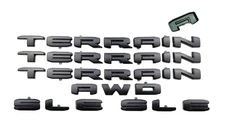 6PCS Matte Black Door Rear Terrain SLT AWD OVERLAY Emblem Fit 2022-2024 Terrain