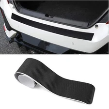 Carbon Fiber Look Car Rear Bumper Trunk Protector Corner Trim Sticker Accessorie