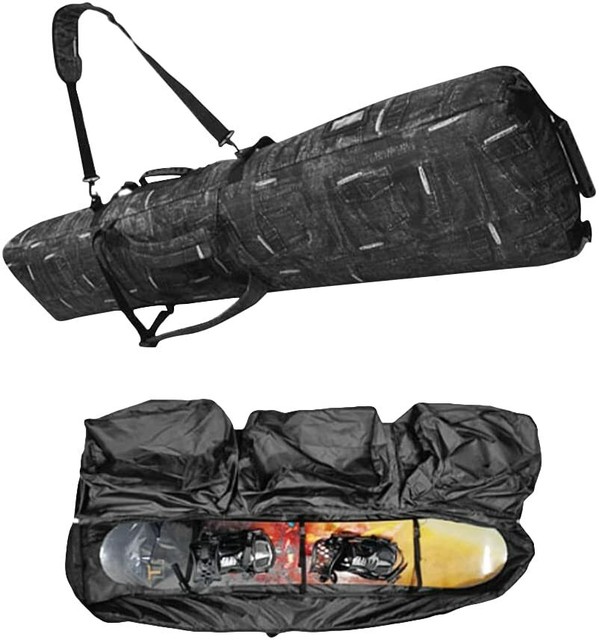 180cm Ski Bag w/ Wheels Travel Bag Skies Single Snowboard Boots Air Travel 180cm Ski Bag w/ Wheels Travel Bag Skies Single Snowboard Boots Air Travel