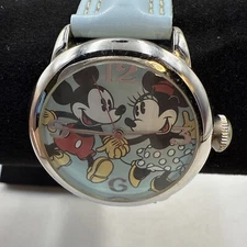 Vintage Disney Mickey Minnie Special Edition Silver By SII Analog Quartz RUNS