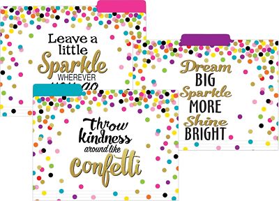 Teacher Created Resources Confetti File Folders Multicolor 