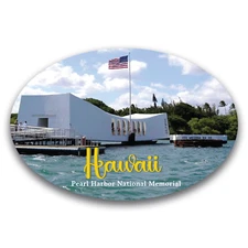 Magnet Me Up Hawaii USS Arizona Pearl Harbor National Memorial Oval Magnet Decal