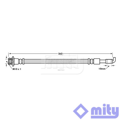 Fits X-Trail Koleos 1.6 2.0 dCi 2.5 Brake Hose Rear Left Outer Mity 46210JG013