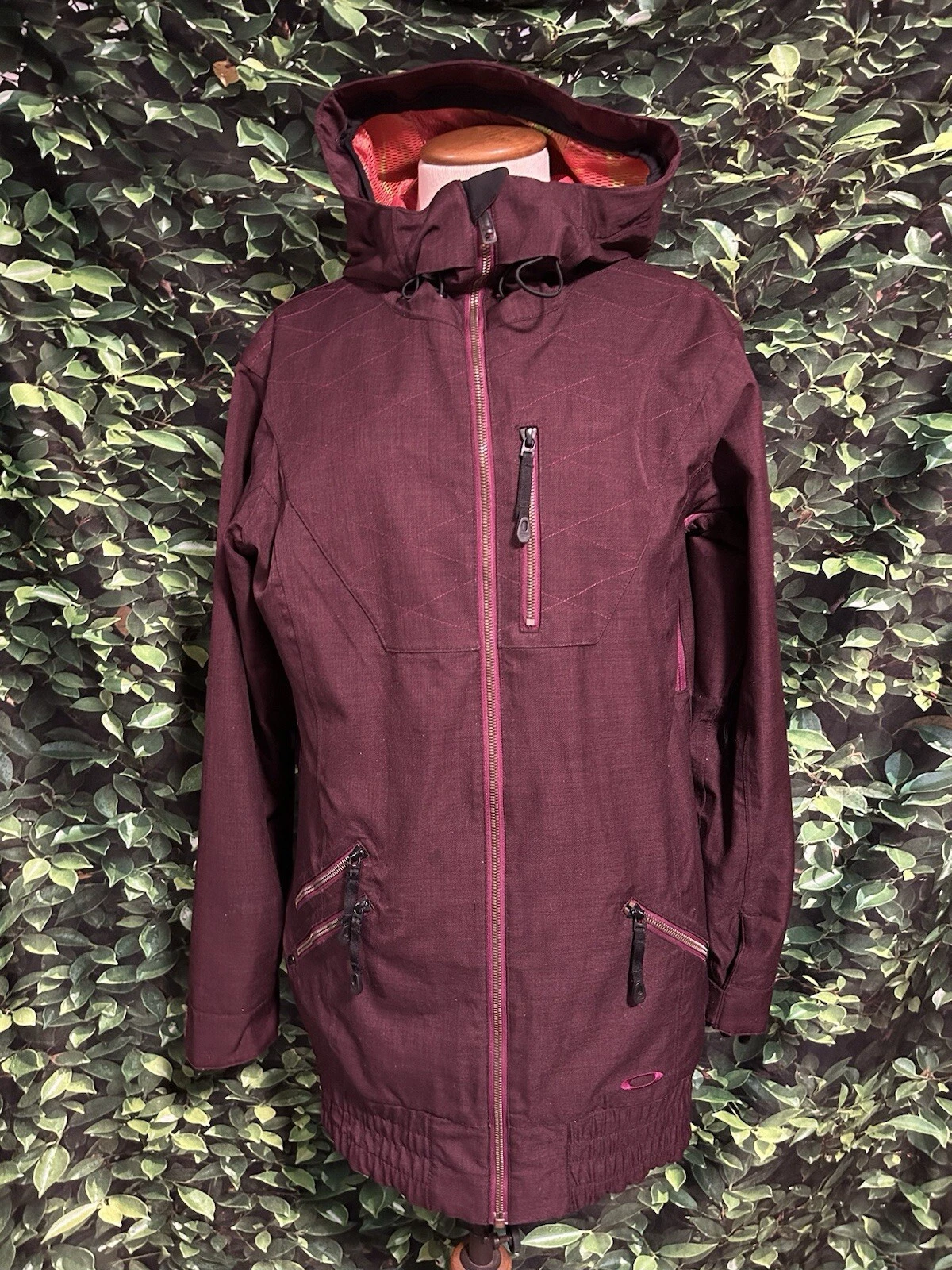 Oakley Jacket Parka Hooded Snow Board Coat Burgundy Women’s Medium