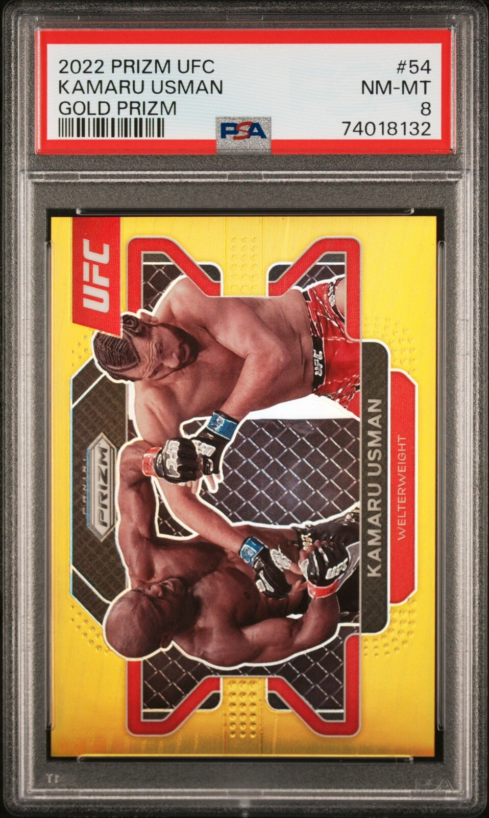 2022 Prizm UFC Kamaru Usman Gold Prizm /10 #54