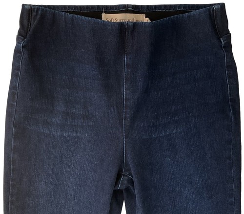Soft Surroundings The Ultimate Denim Pull-On Bootcut Jeans Blue Nightfall Wash M - Picture 3 of 7