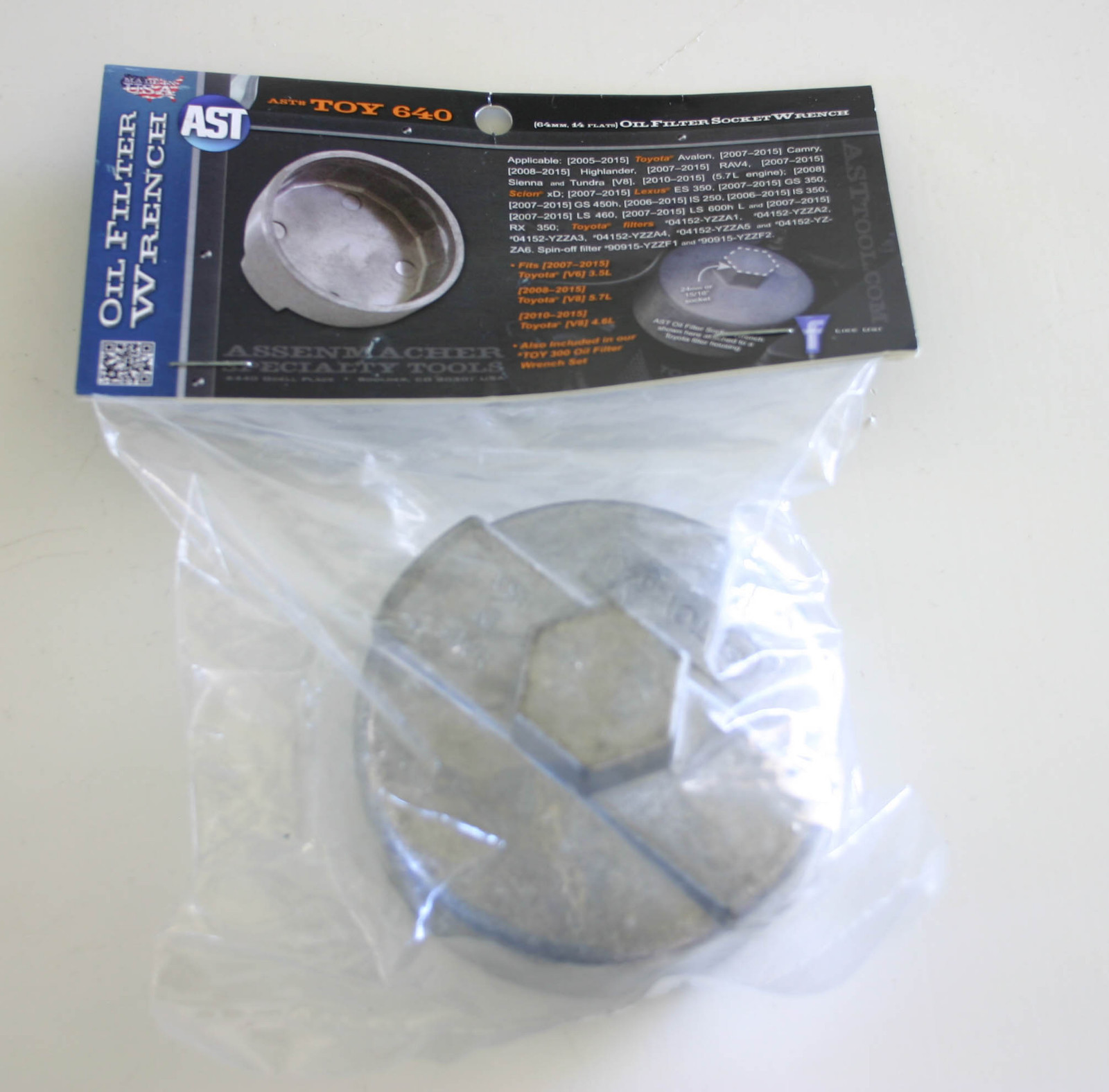 Toyota Oil Filter Wrench - Made In USA - Assenmacher AST-TOY640 - 64mm 14 Flats