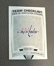 2021-22 O-PEE-CHEE HOCKEY WASHINGTON CAPITALS LOGO TEAM CHECKLIST CARD #580