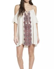 NWT Show Me Your Mumu Tunic Tops Womens Boho Cold Shoulder White Size S