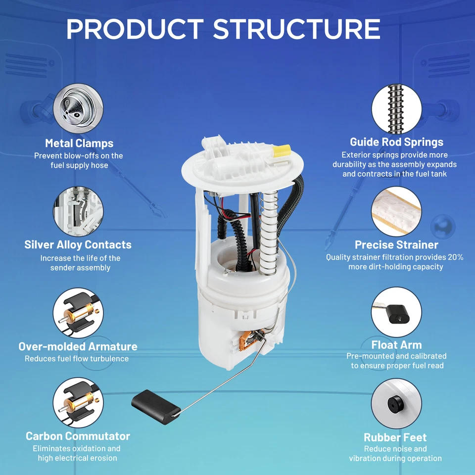 Fuel Pump Assembly for Jeep Grand Cherokee Commander 2005-2010 W/ Sending Unit Foto 2 de 4