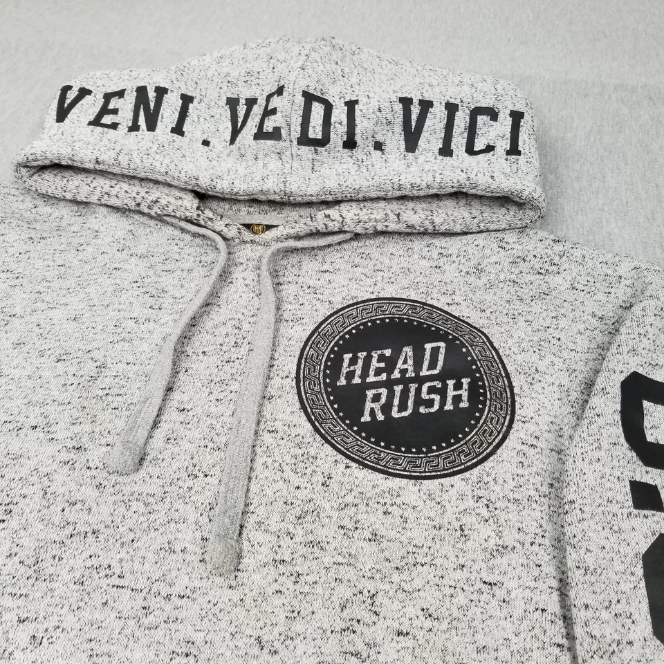 Sudadera con Capucha Headrush Para Hombre Gris Medio Motociclista Pullover Motocicletas Honor Pocos Miedo Ninguno Foto 4 de 4