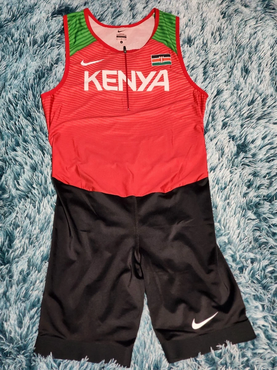 Nike Pro Elite Singlet Kenya Speedsuit Men's Size L Olympic Track and Field