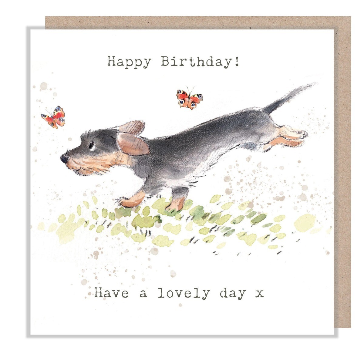 Cute Dashing Dachshund Dog Happy Birthday Card – Paper Shed Illustrated Design
