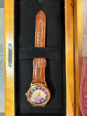 Vintage Disney Alice in Wonderland Cheshire Cat Watch Genuine Leather Alice in Wonderland Cheshire Cat Leather Watch, Alice in  main image 3