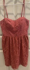 American Eagle Mauve Spaghetti Strap Dress Bodice Size M Elastic Back