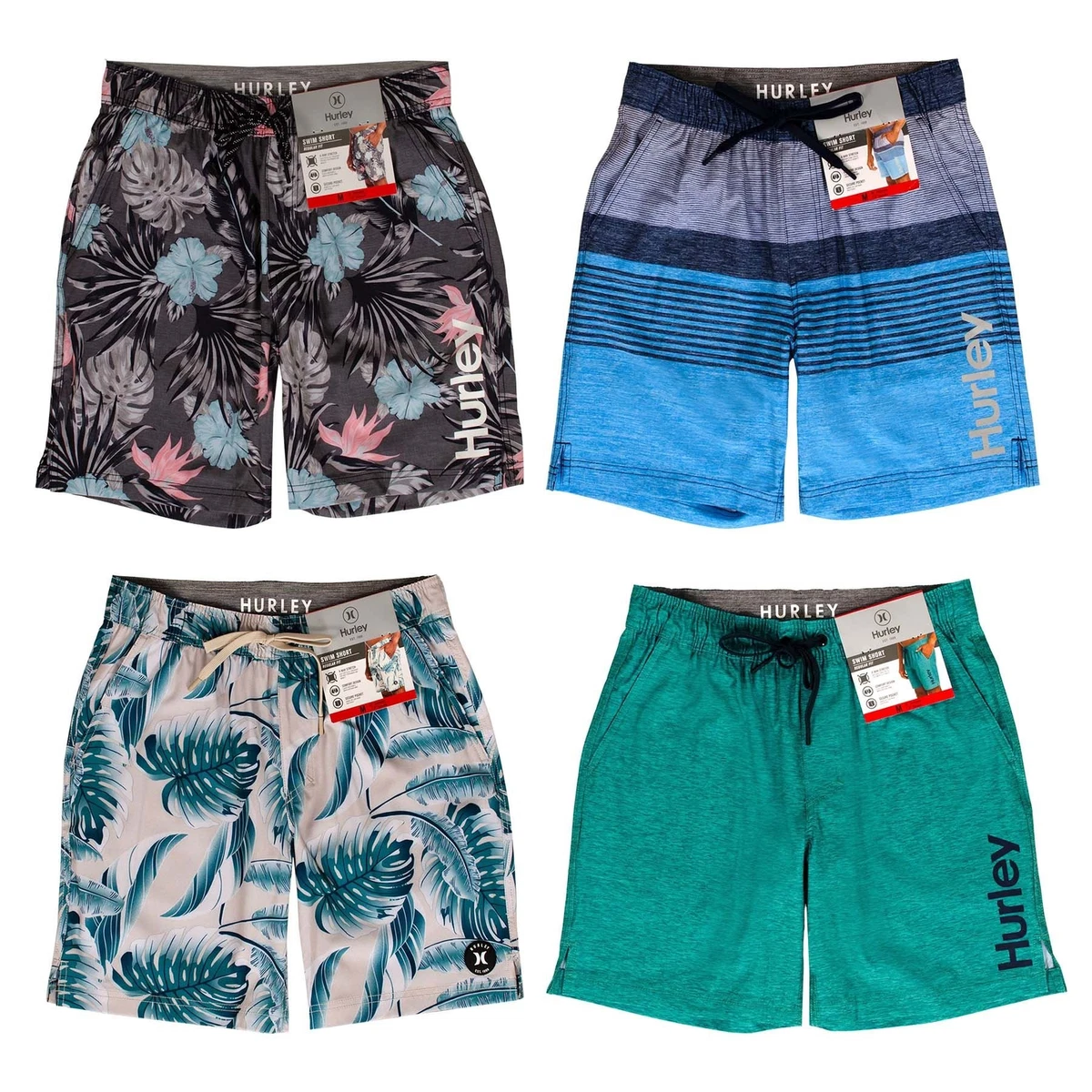 Hurley Mens Board Shorts Swim Trunks 4 way stretch