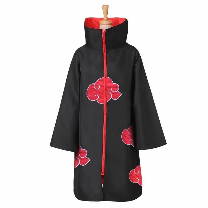 Naruto Akatsuki Cloak Robe Cape Jacket Small Size for Adults/ big kids (S)