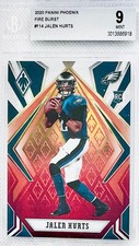 2020 Panini Phoenix Jalen Hurts RC Fire Burst #114 Rookie Card BGS 9 Mint 🔥