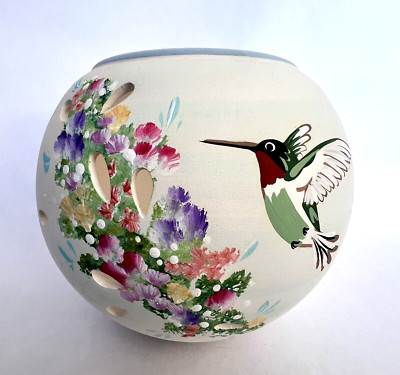 Red Line Studios Mia Ceramic Vase Hummingbird 1990 Candle Holder Shelf446