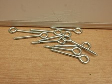 SCREW IN VINE EYES 75MM 3" X 12G ZINC PLATED STEEL  X 10