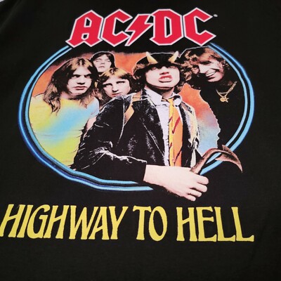 ACDC HIGHWAY TOO HELL Shirt Mens EXTRA LARGE XL BLACK 79 TOUR CLASSIC ROCK NWT