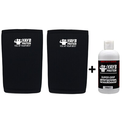 YAYB 7mm Power Elbow Sleeves + GRATIS 250ml Liquid Chalk - Powerlifting - Strongman