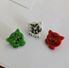 Kitten Plastic Button - 20mm  / 4/5 inch - Dill Buttons (Choose Color)