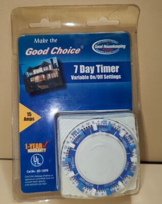 Make The Good Choice 7 Day Timer 15 Amps Backed by Good Housekeeping 