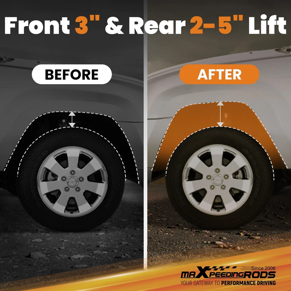 KIT DE ELEVACIÓN Delantero 3" Trasero 2-5" Para Chevy Astro/GMC Safari 1996-2005 Kit de elevación de carrocería Foto 4 de 4