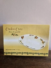 NIB Cades Cove Collection By Citation Stoneware Apples 16oz Oval Serving Bowl 