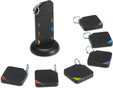Key Finder Set   6 RF Trackers  Remote, 100Ft Range, Loud Beep, No App