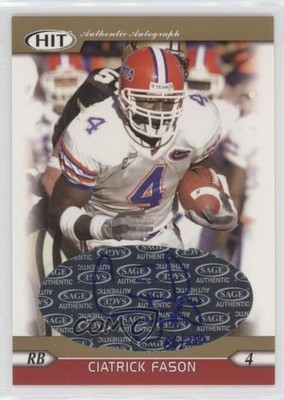 2005 SAGE Hit Gold 66/250 Ciatrick Fason #A4 Rookie Auto RC 0v1