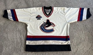 Maglia da hockey MIC 1998 Canucks CCM Pro Stock NHL taglia 56 Vancouver All Star Patch