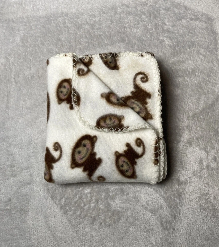 Manta de bebé Simply Home de colección cola rizada mono vellón puntada borde suave amorosa Foto 2 de 4