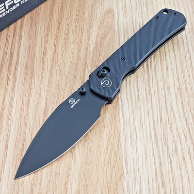 Defcon Ultra Lite Folding Knife 3'' 14C28N Sandvik Steel Blade Black G10 Handle