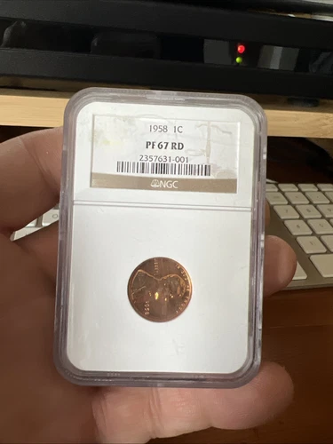 1958 1C Lincoln Wheat Back Cent NGC PF 67 RD