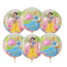 22inch Circular transparent Cartoon Princess Balloons Birthday Decorations