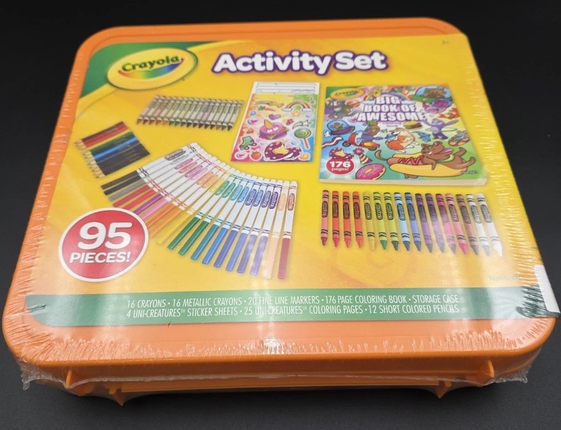 Crayola Activity Set 95 Pieces Big Book of Awesome Set Sealed New In Box Markers